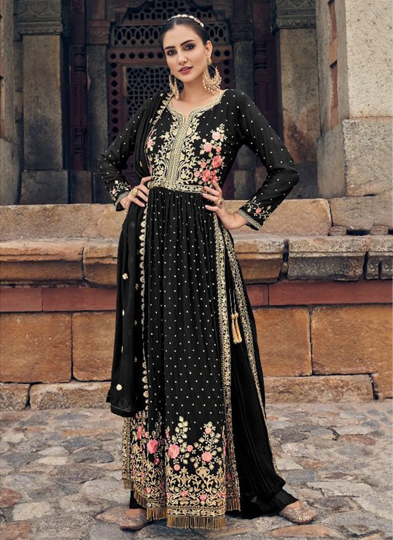 Nysa Free Size Readymade Blooming Georgette Nyra Cut Salwar Suits