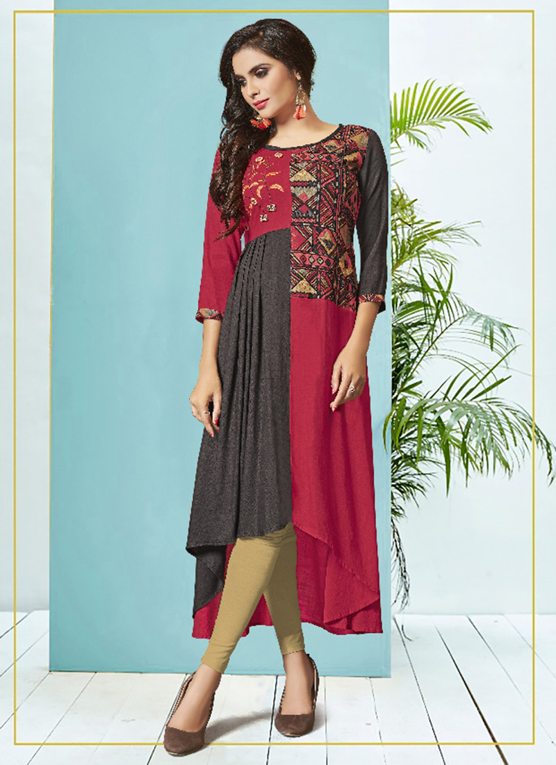 Designer Party Wear Embroidery Work Kurtis Collection Catalog