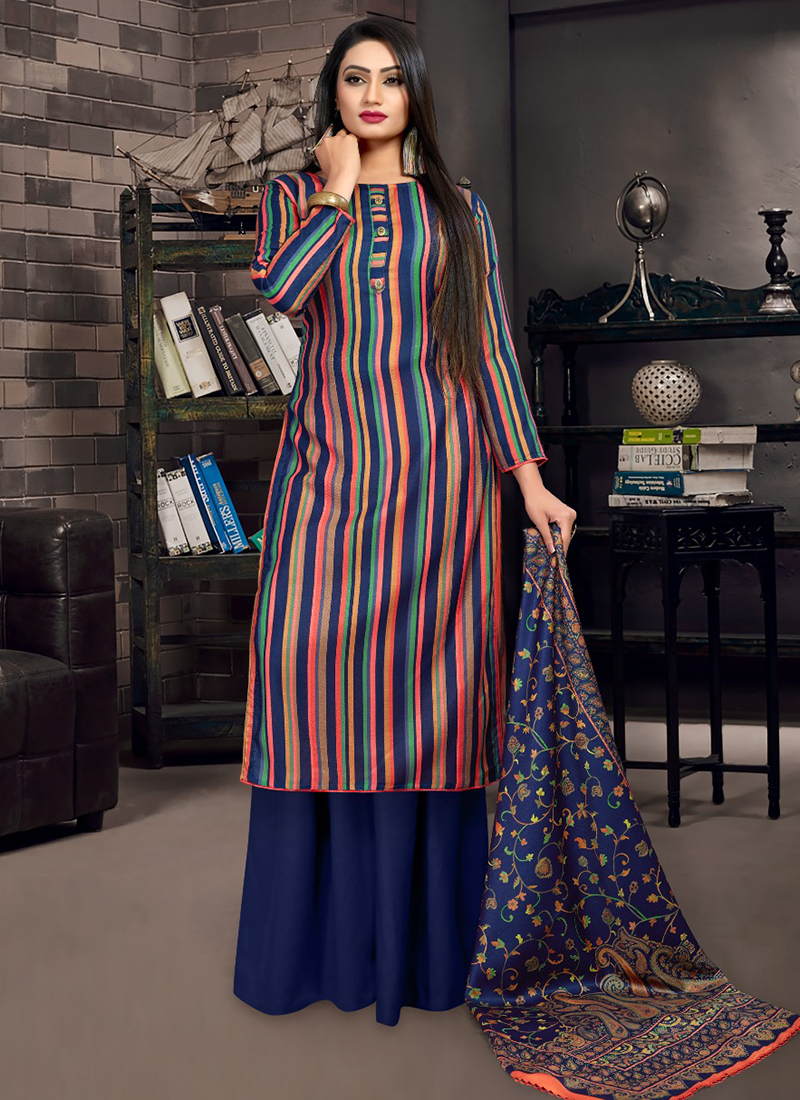 printed palazzo suit