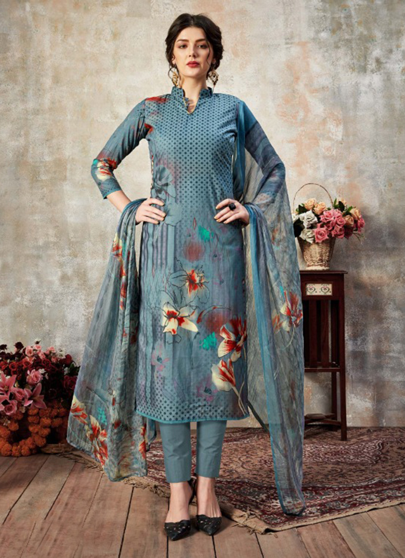 cotton printed churidar