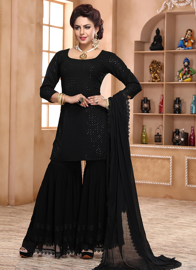 black simple sharara