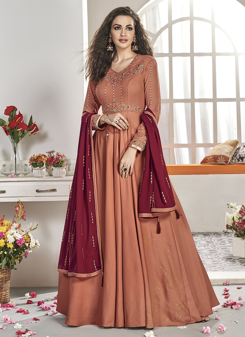silk evening gown design