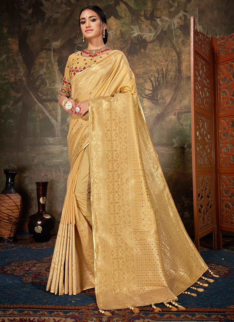 banarasi silk gown design