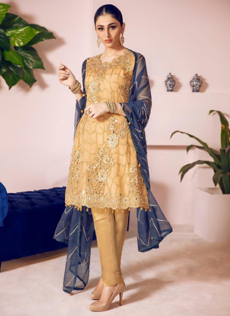 mirror work pakistani suit