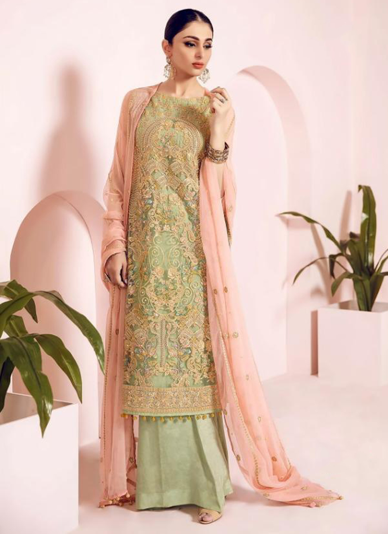 mirror work pakistani suit