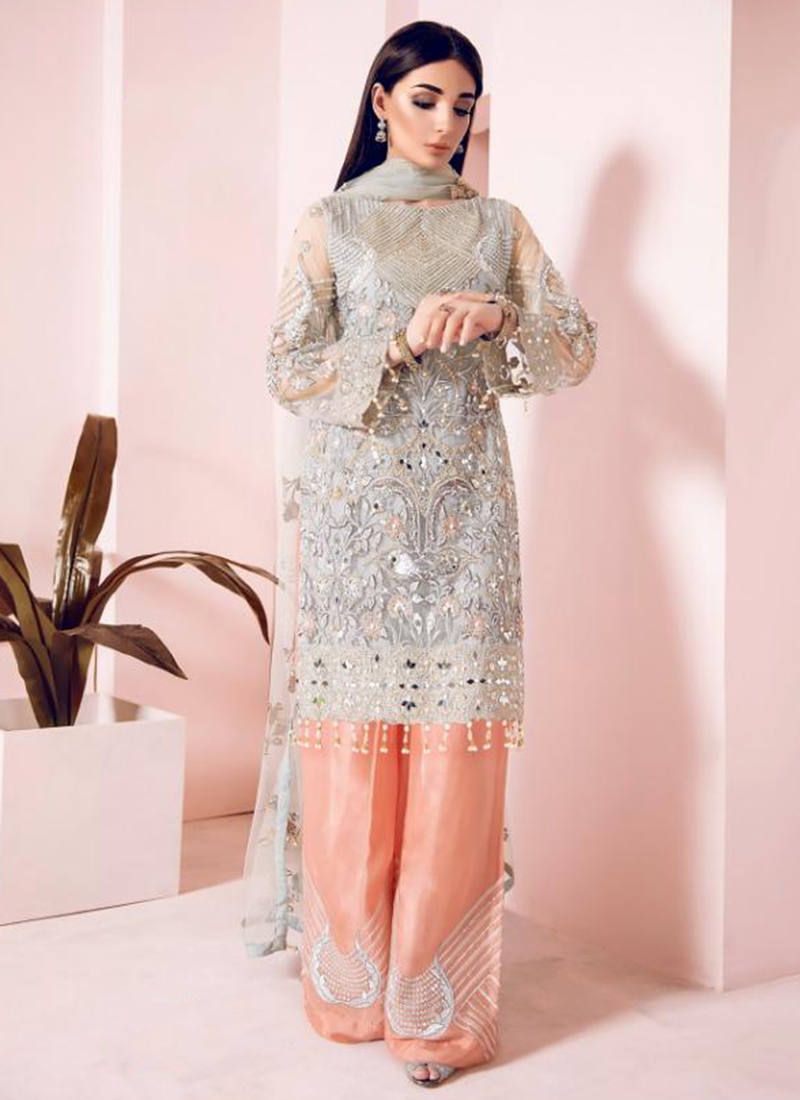 mirror work pakistani suit