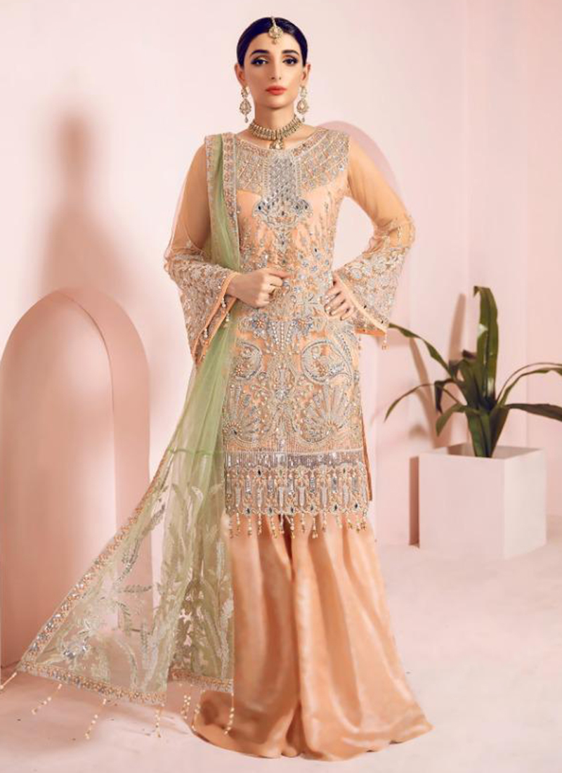 mirror work pakistani suit