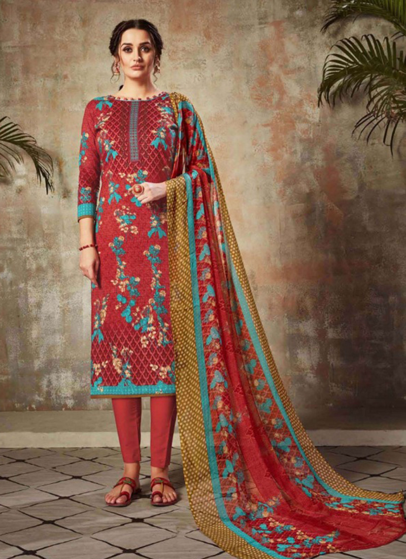 cotton printed churidar