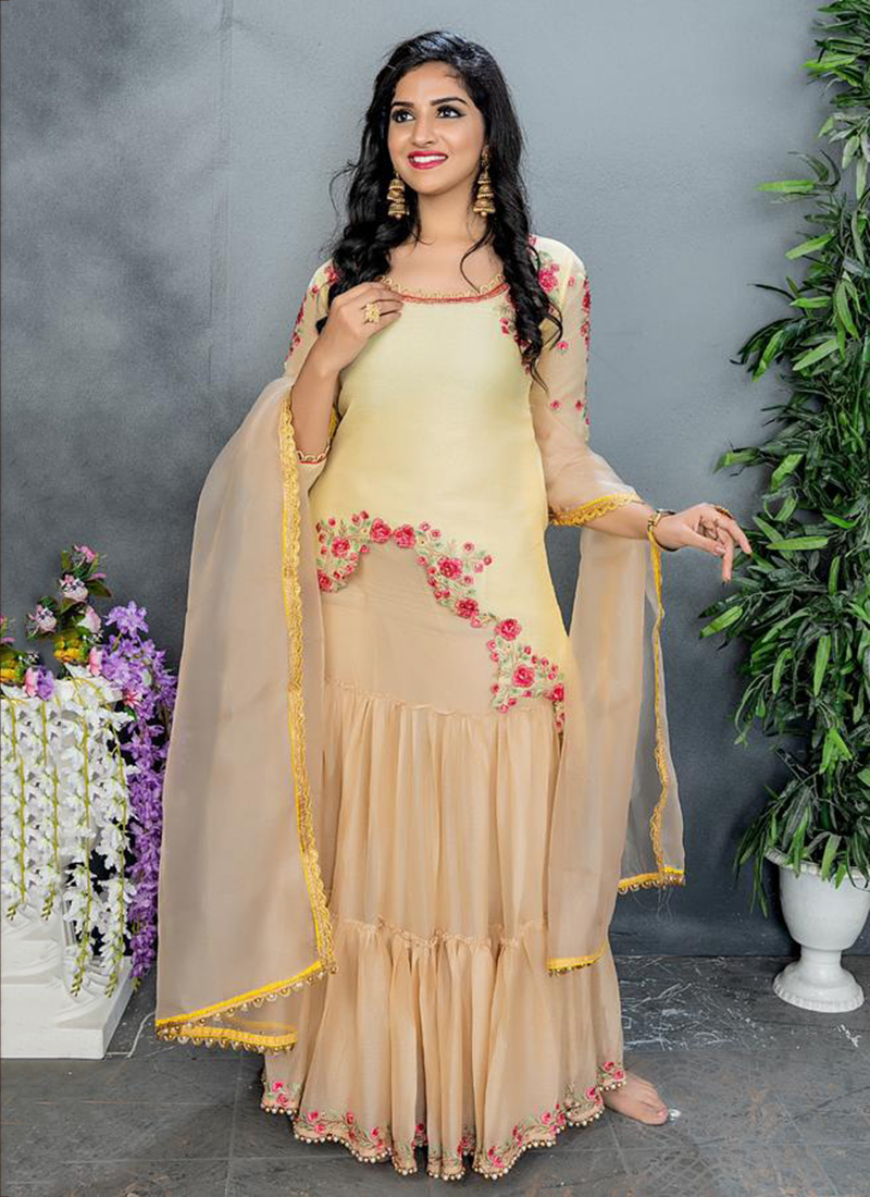 yellow party wear suits