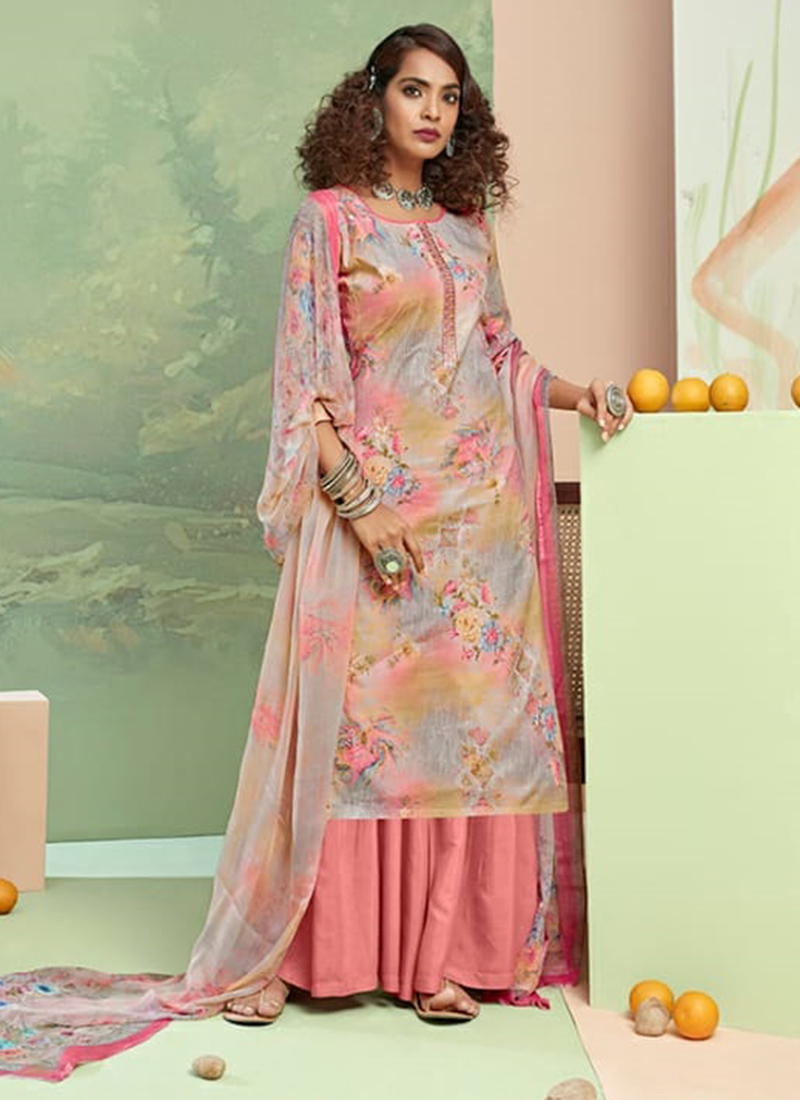 printed palazzo suit
