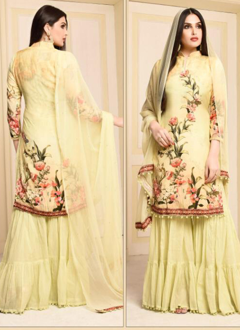 cotton sharara suit
