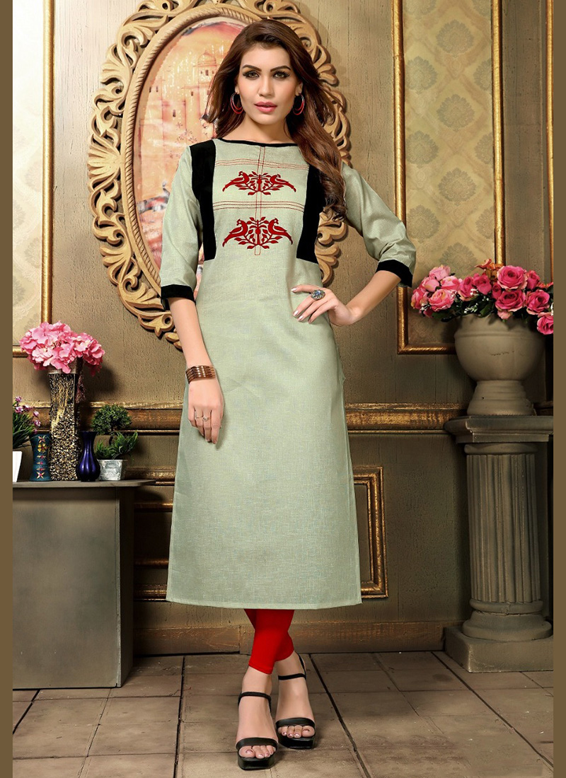 applique work kurtis