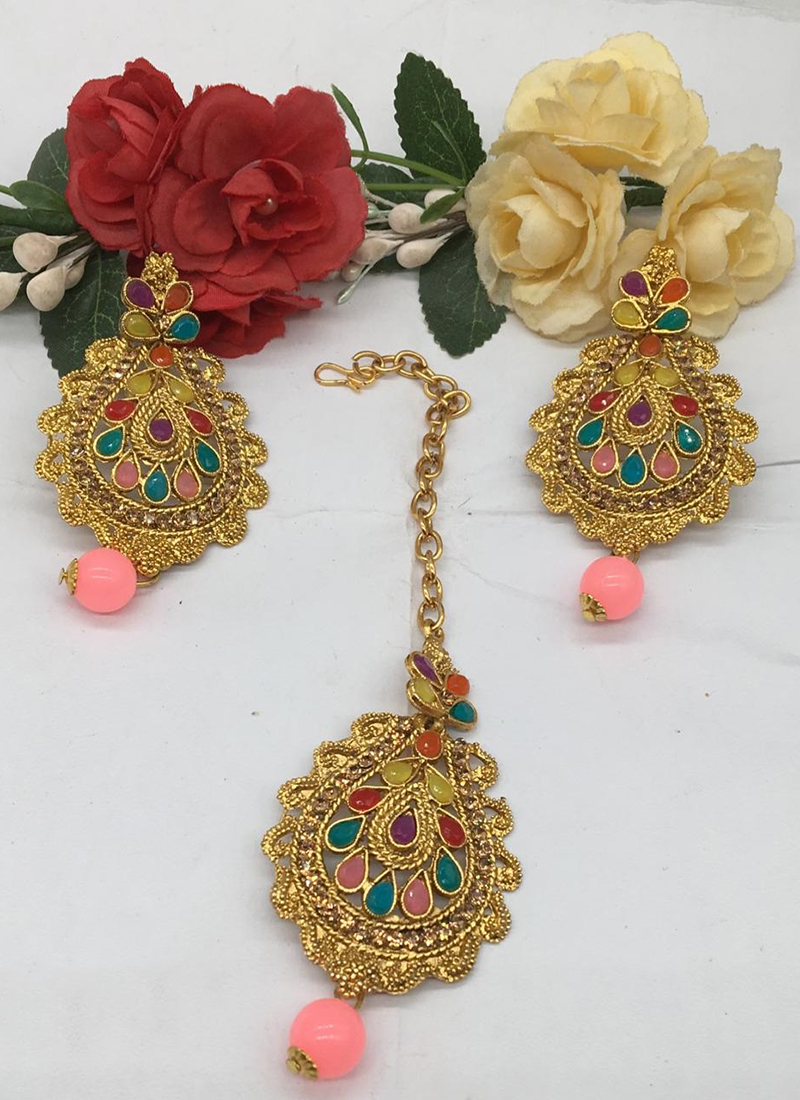 Stylish Golden Oxidised Navratri Collection Earrings with Maang Tikka for Party  Wear and Casual Wear  Online Store for Ecofriendly Lifestyle Items