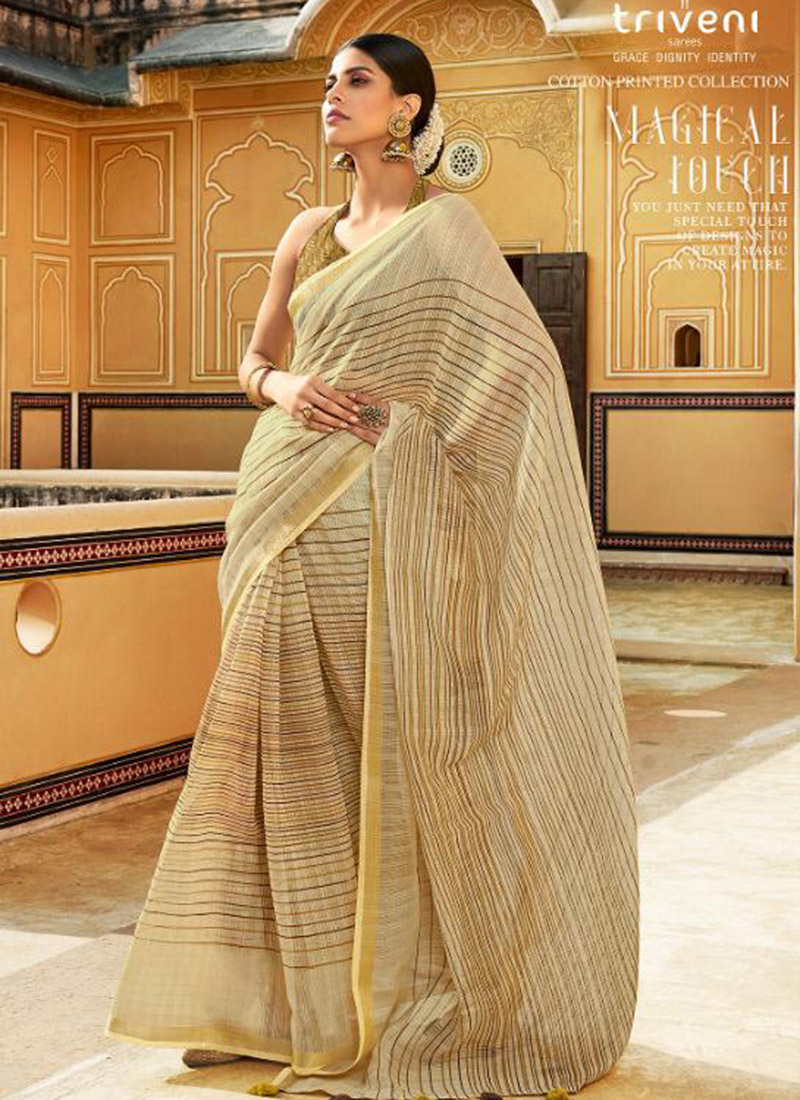 cotton printed sari