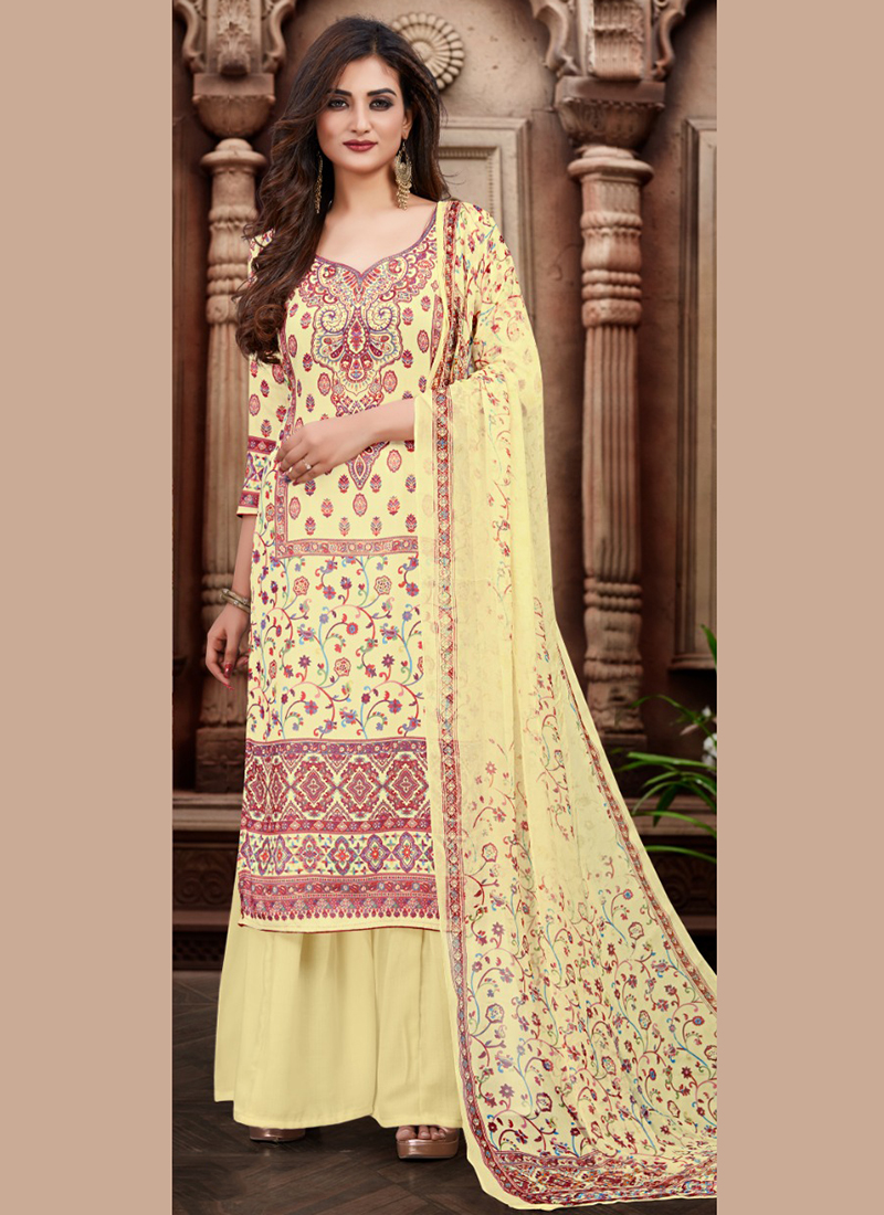 printed palazzo suit