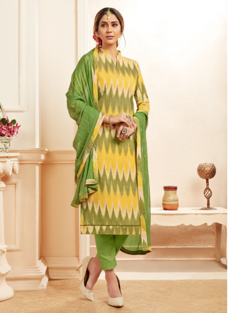 cotton printed churidar