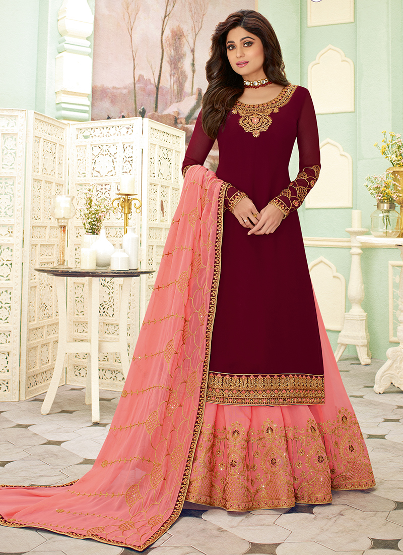 This Eid Special Shamita Shetty Style lehenga Suits Collection Catalog