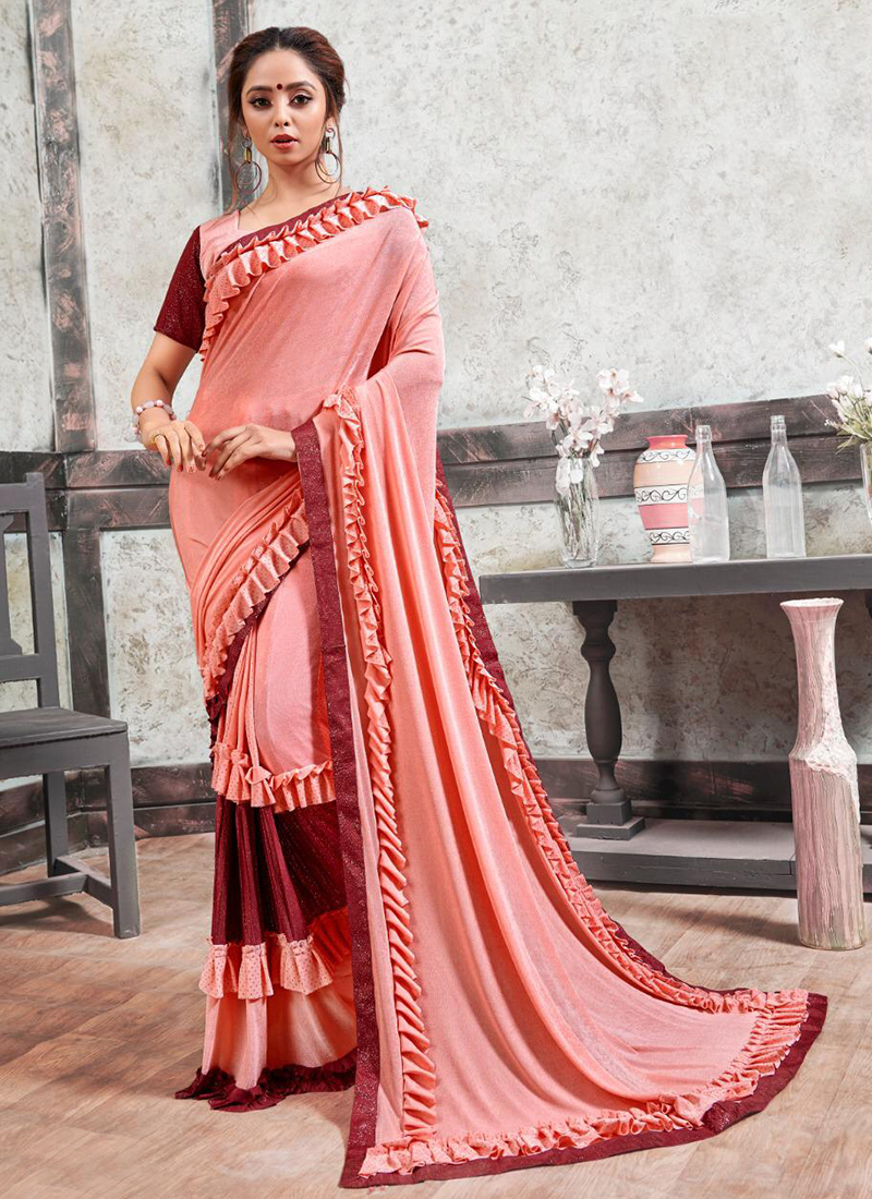 frill saree meesho