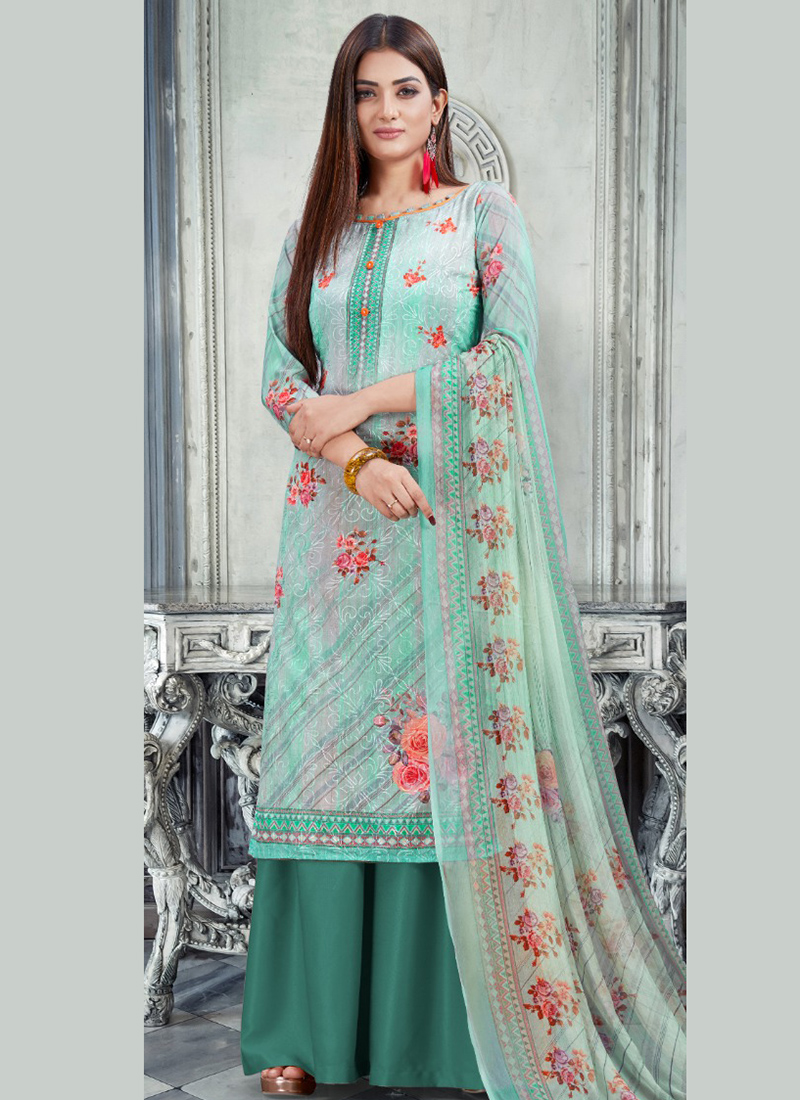 printed palazzo suit
