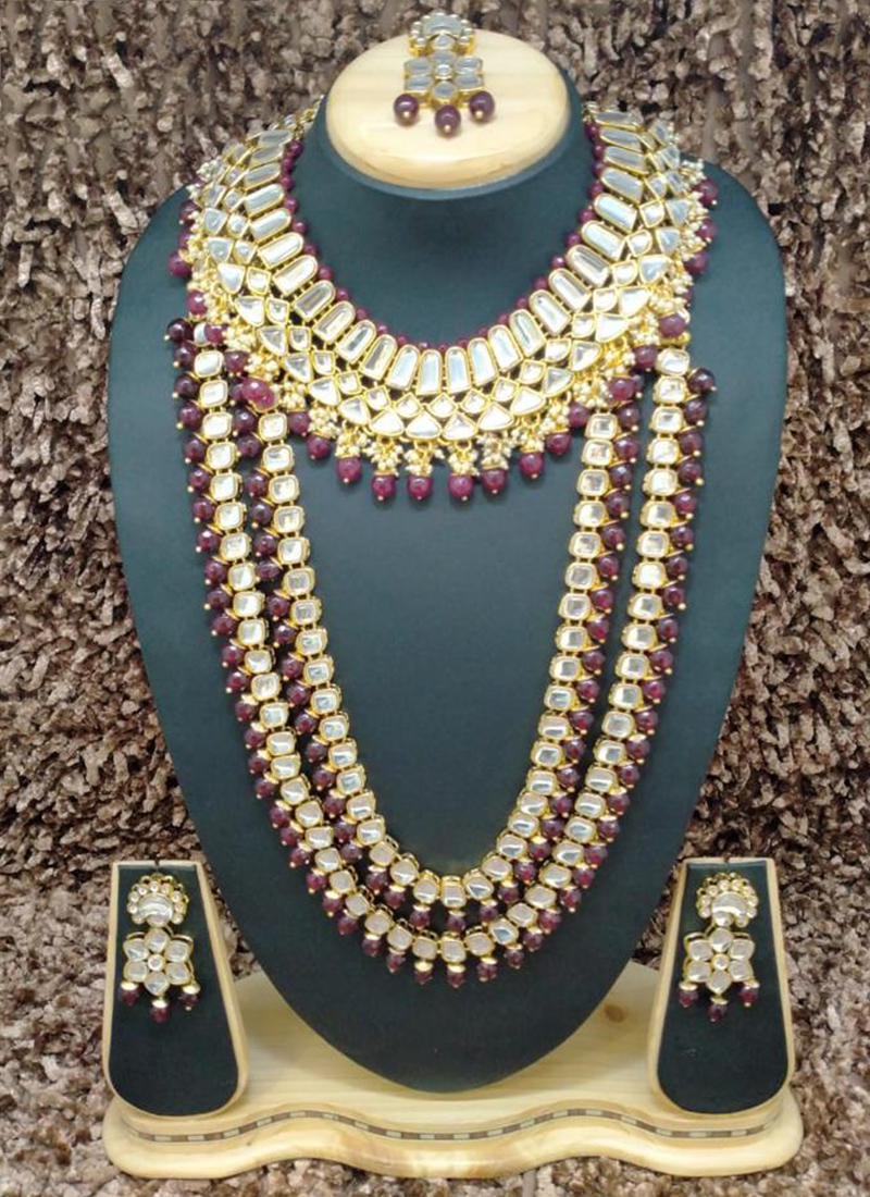Buy Kundan Rani Haar Necklace Design Online From Wholesale ...