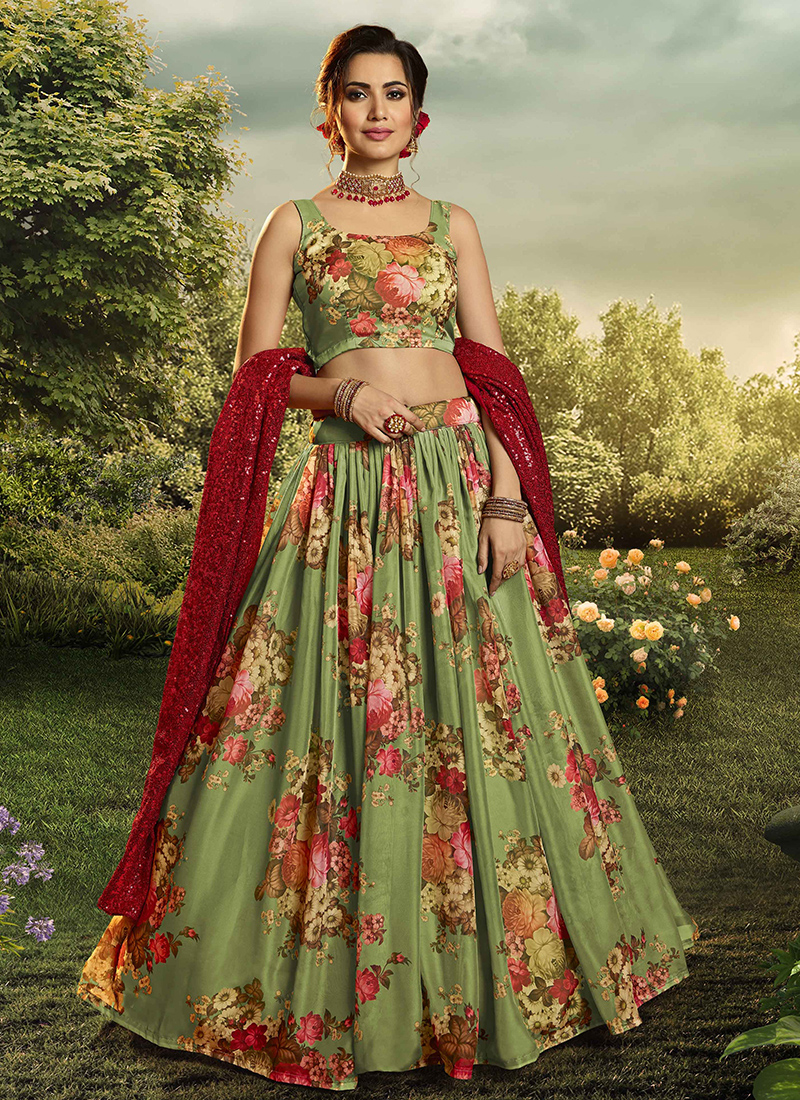 Arya Design Daivi Latest Party Wear Stylish Printed Pure Organza Lehenga Cholis Collection Catalog 2785