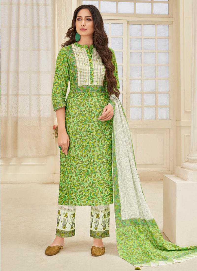 Cotton Printed New Fancy Regular Wear Readymade Salwar Suits Collection Catalog