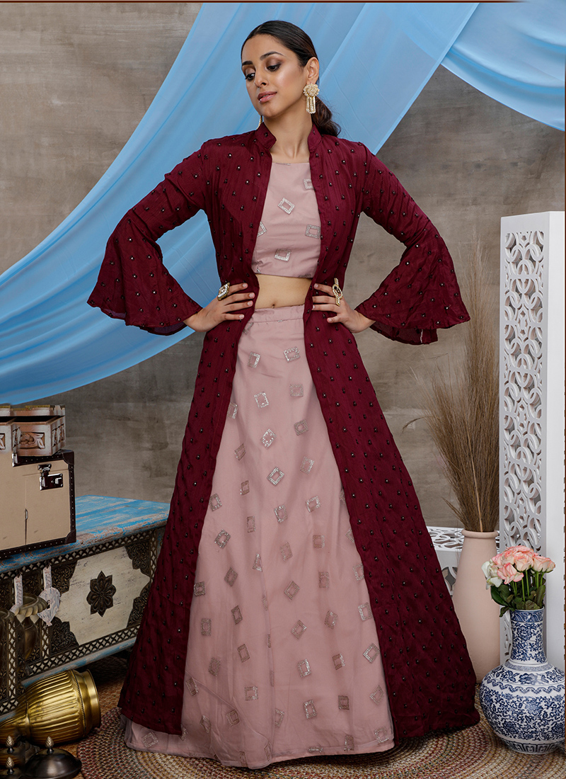 Buy Ready to Wear Indo-Western Lehenga Choli Online for Women in USA