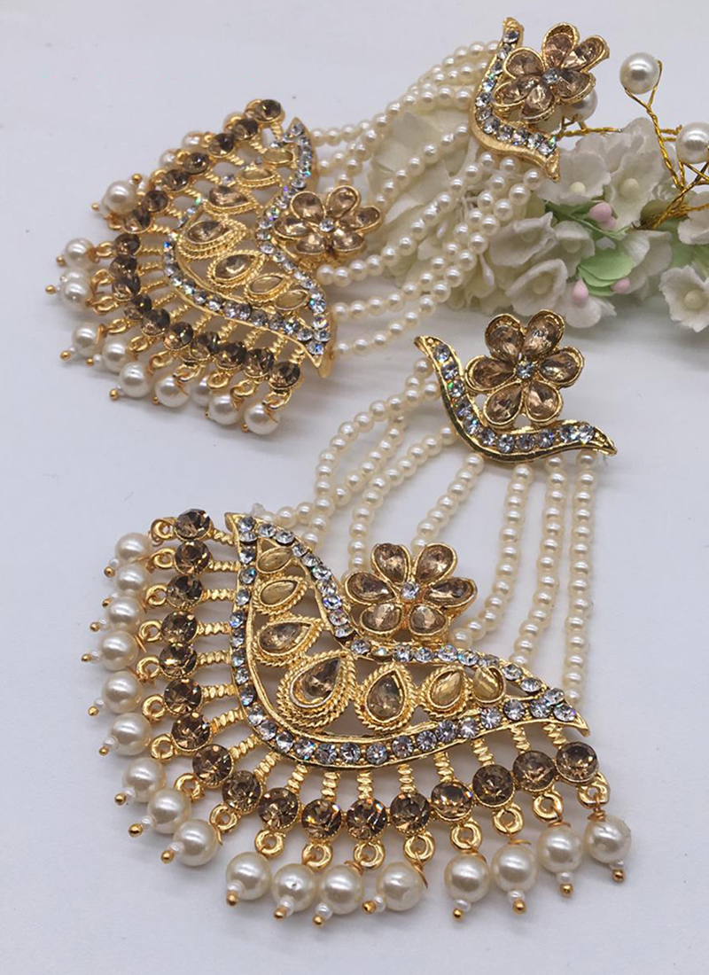 Hyderabadi Style Wedding Wear Pasa Design Earrings Collection Catalog