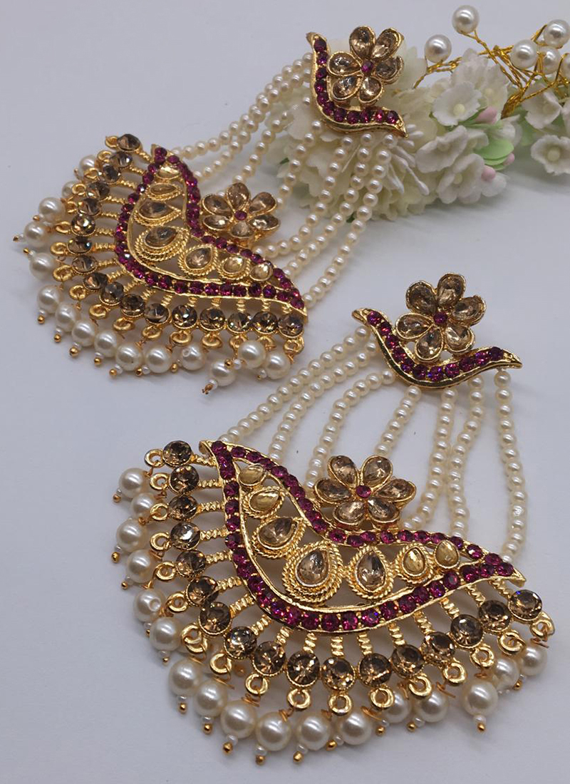 Hyderabadi Style Wedding Wear Pasa Design Earrings Collection Catalog