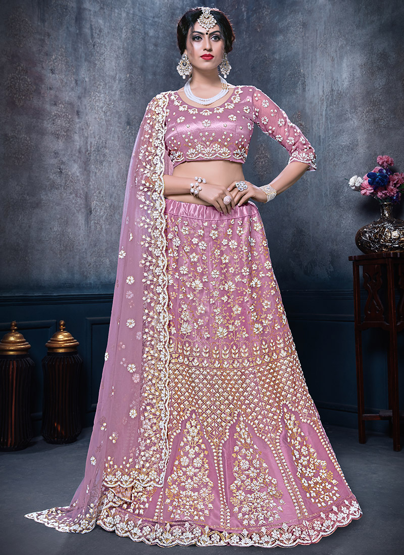 zarkan work lehenga