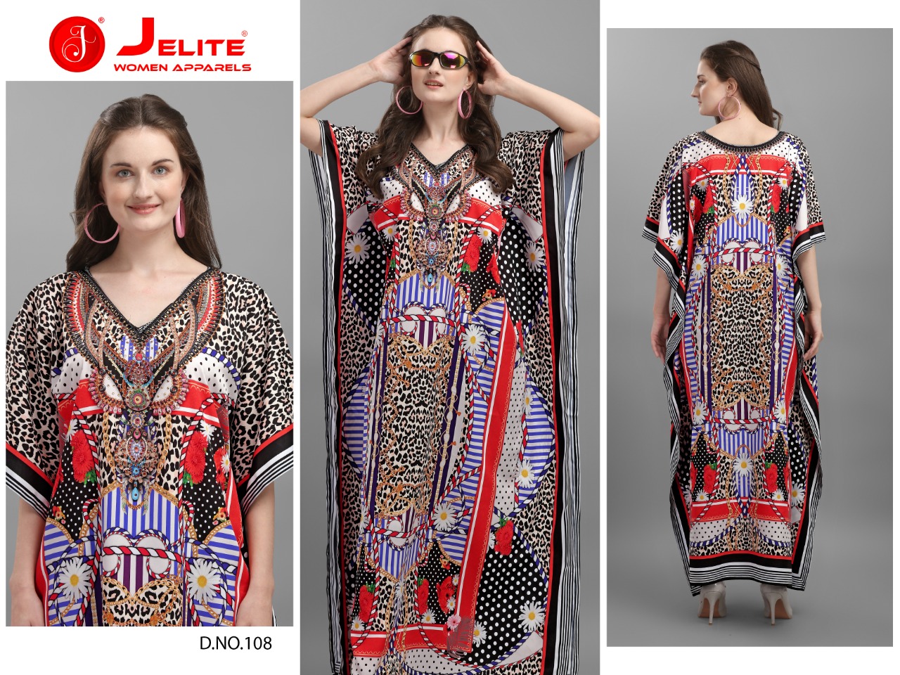 Jelite Afreen New Designer Polyster Crepe Fancy Kaftans Collection Catalog