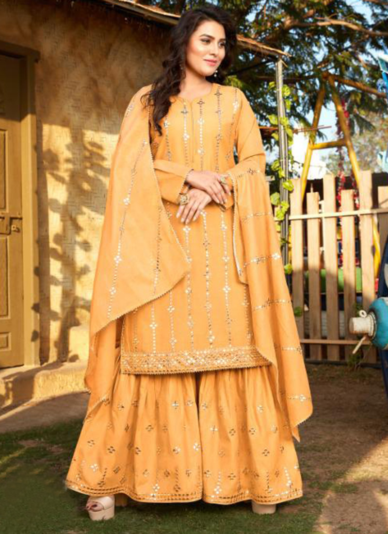 lawn sharara suit