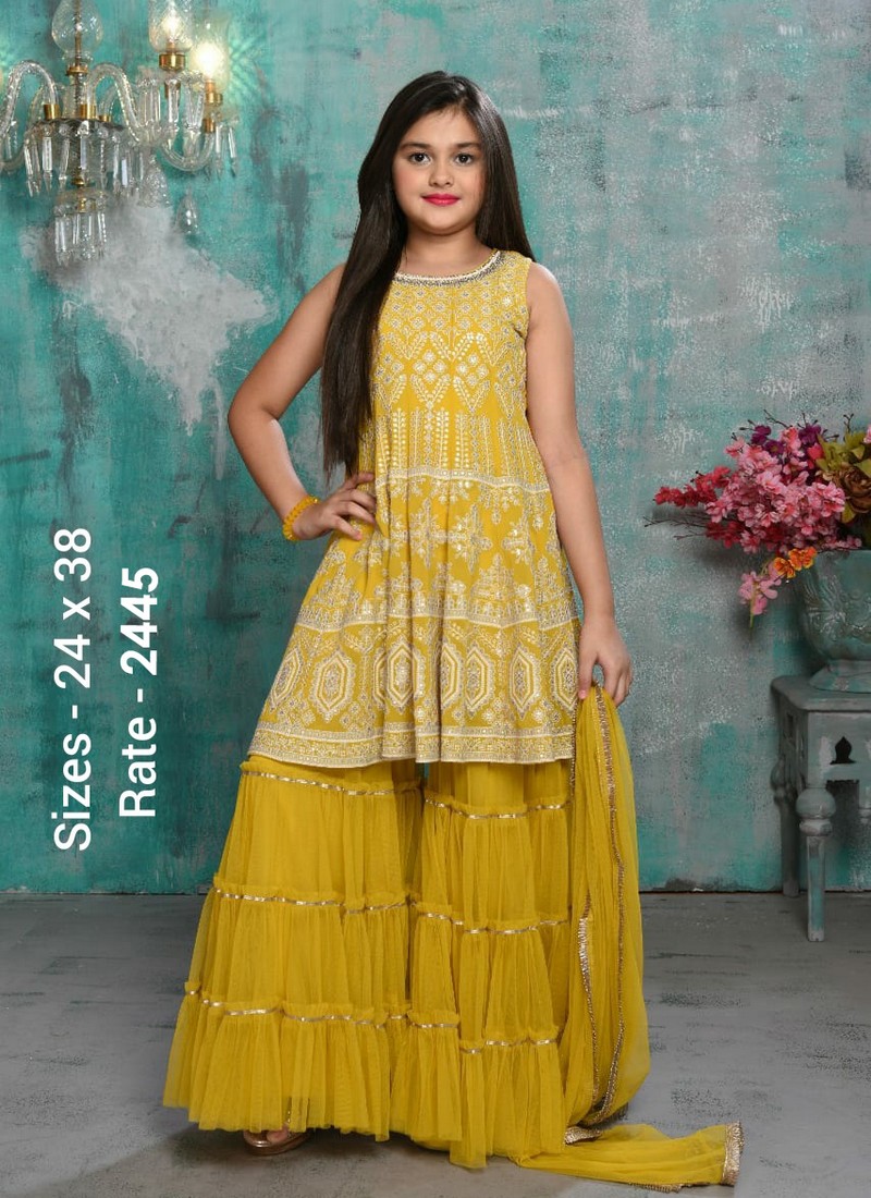Kids Girls Party Wear Frock Sharara, 2-14 at Rs 995/piece in Ludhiana | ID:  25083332455