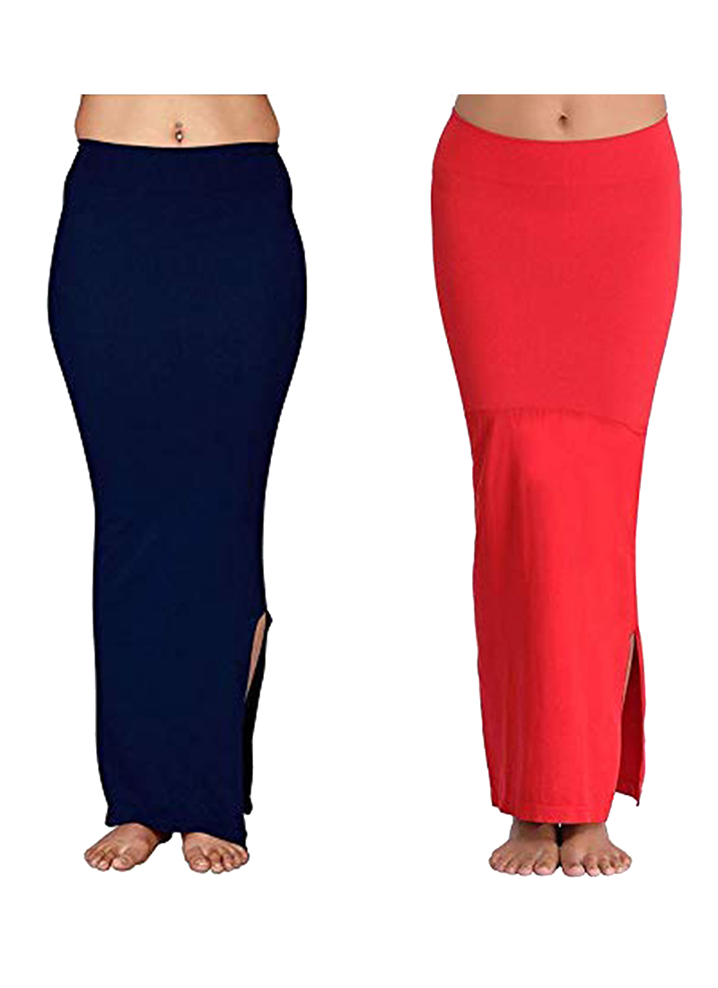 Buy Navy Blue And Red Lycra Casual Wear Plain Combo Shapewear Online From  Wholesale Salwar.