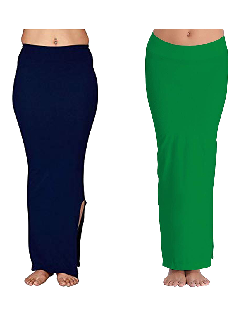 Buy Navy Blue And Green Lycra Casual Wear Plain Combo Shapewear Online From  Wholesale Salwar.