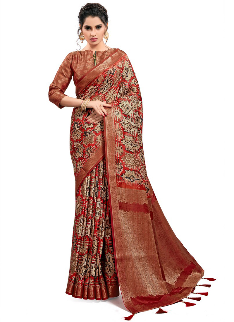 jacquard georgette gown