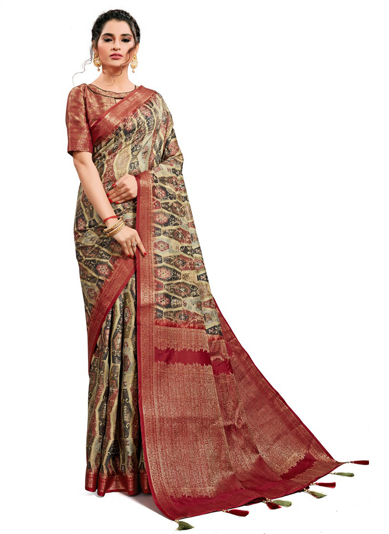 jacquard georgette gown