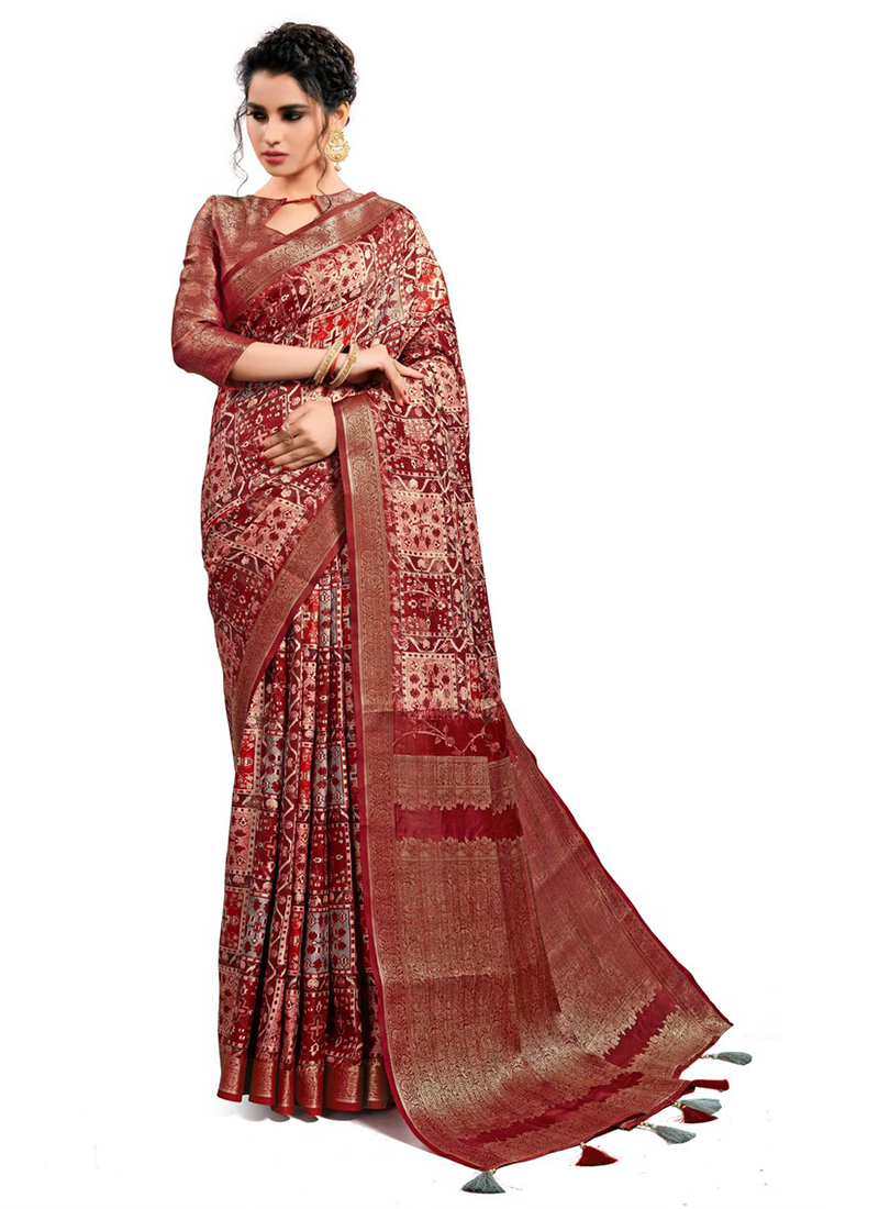 jacquard georgette gown