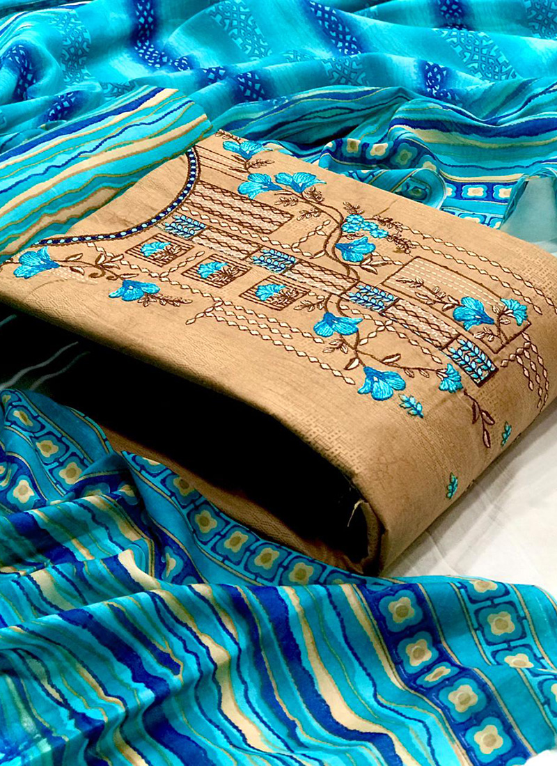 katha work dress material