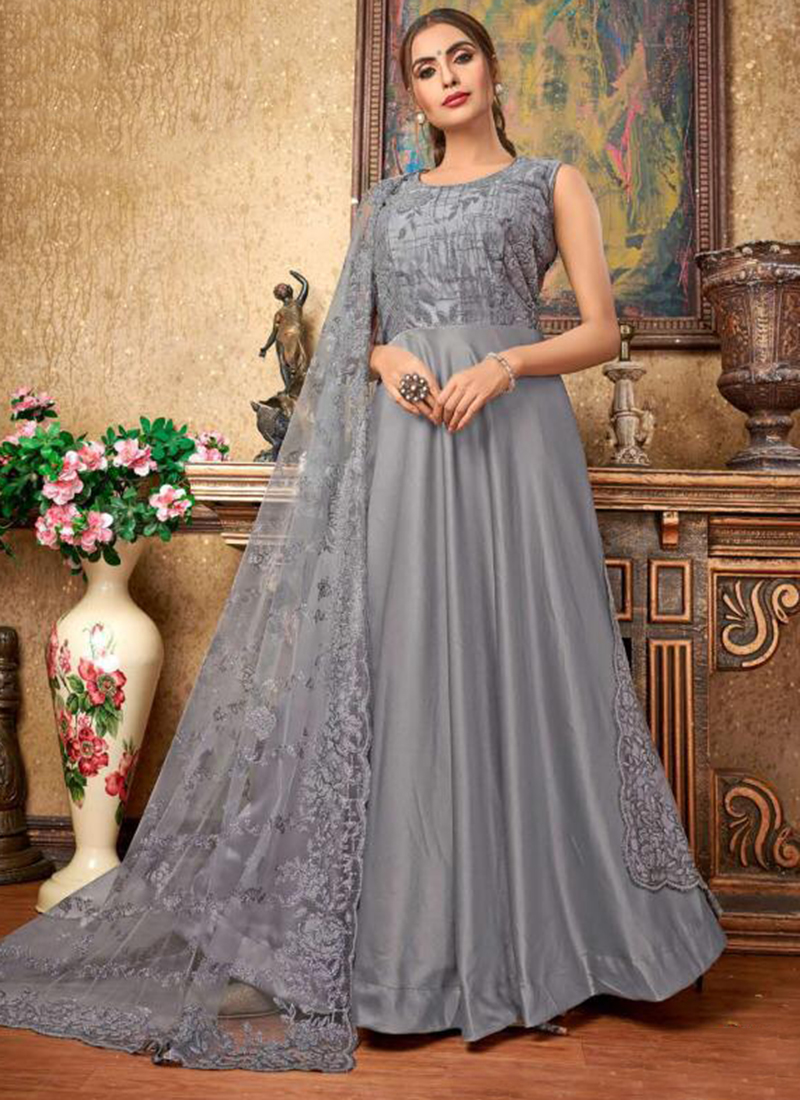silk gown design 2021