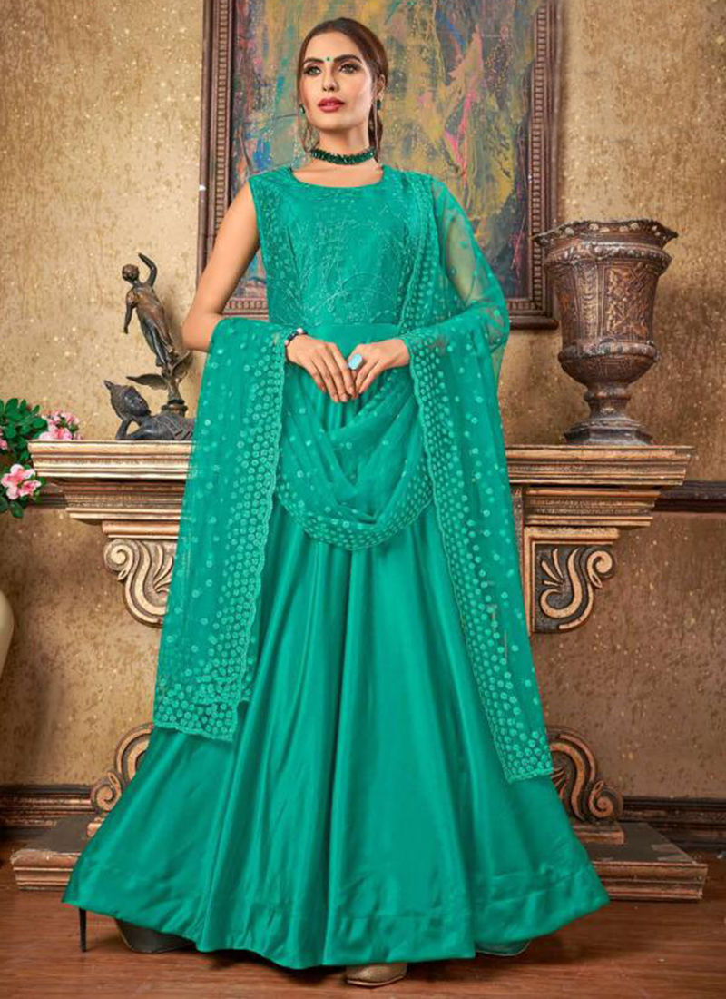 latest silk gown design