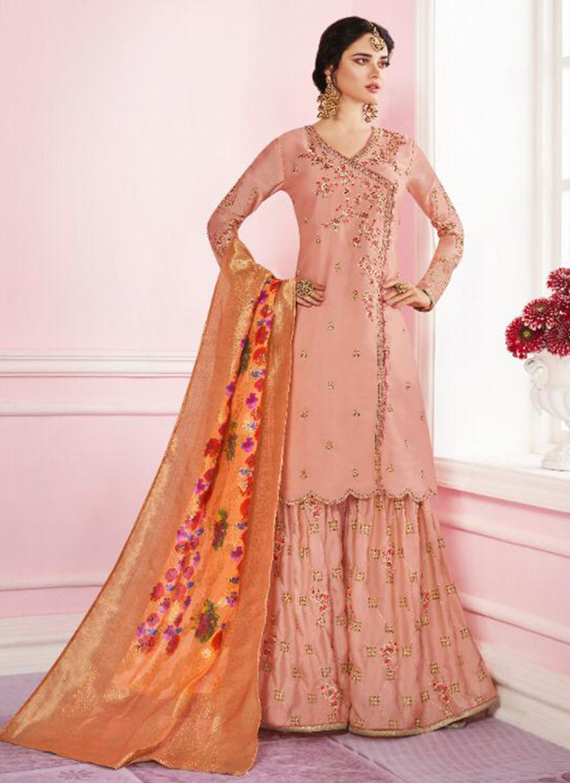 designer sharara suit for wedding