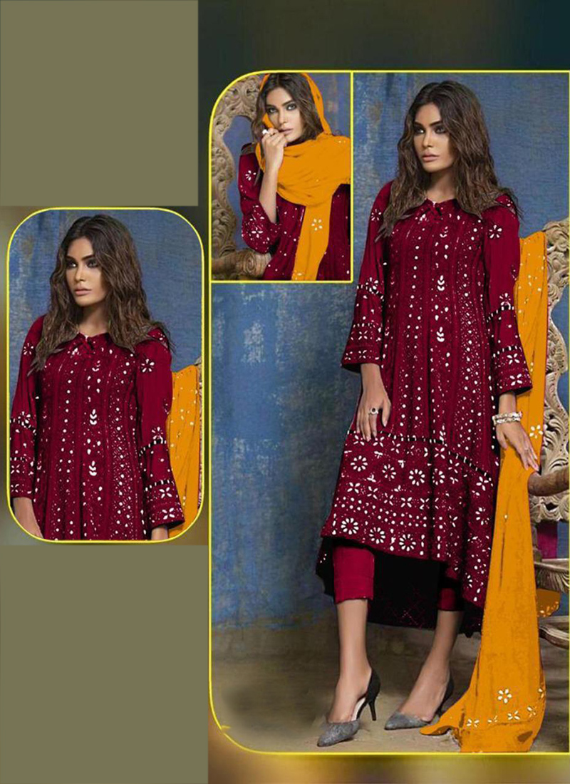 mirror work pakistani suit