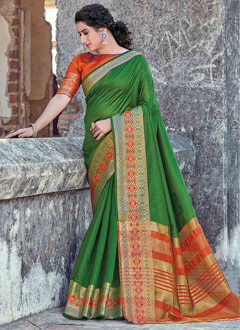 Buy Handloom Black Silk Saree with Buttis and Border Online