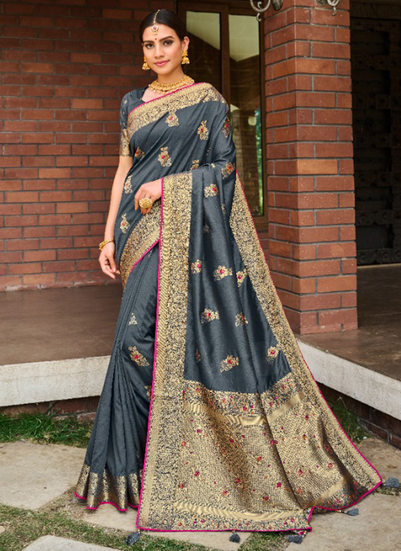 Red and Maroon - Swarovski - Sarees: Shop online Sarees