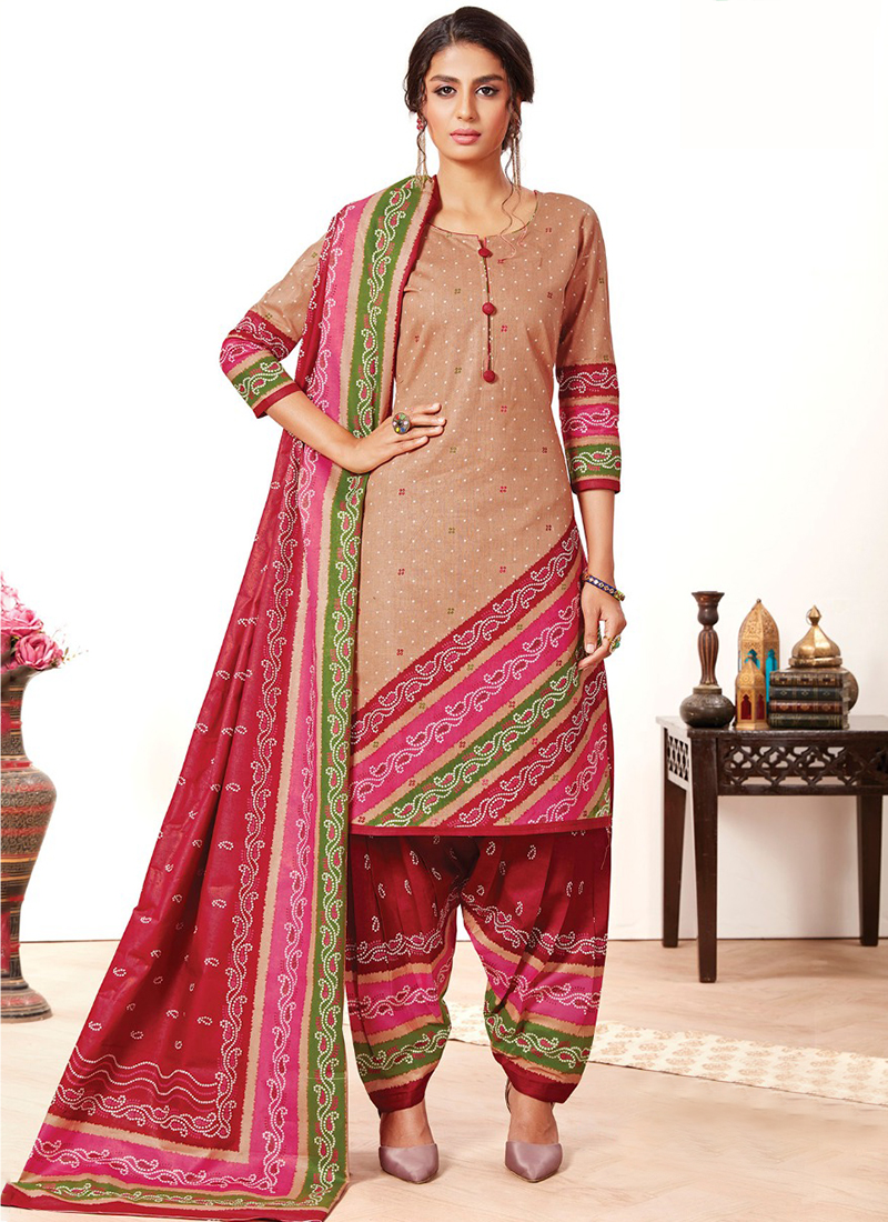 bandhani cotton suits online