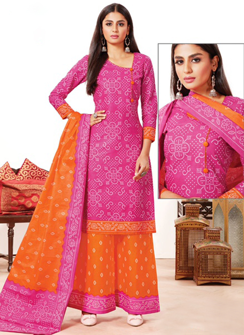bandhani cotton suits online