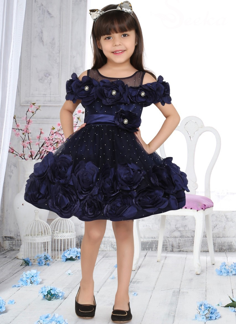 VOOTBUY Baby Kids Net Gown/Dress/Frock for Party Wear