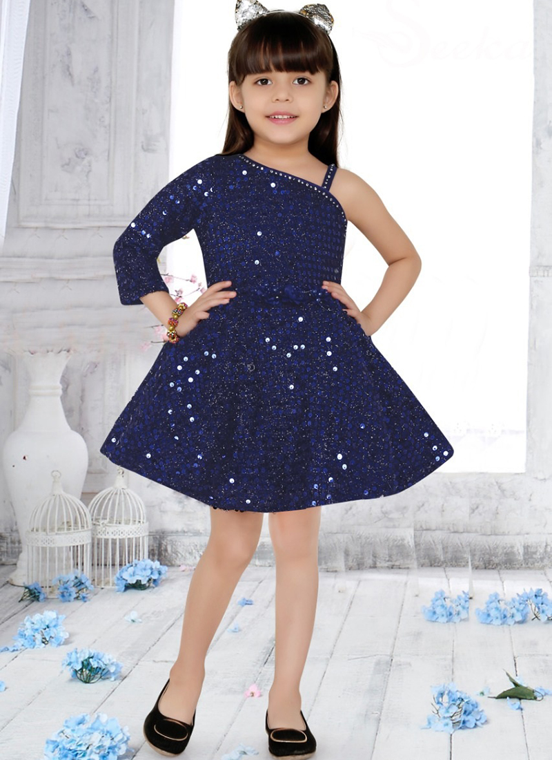 Twinning Mom and Daughter Blue Embellished Partywear Gown - with inner –  Lagorii Kids