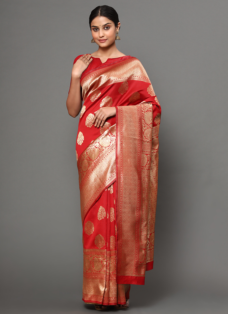 Buy Hot Pink Dola Silk Saree online-Karagiri – Karagiri Global